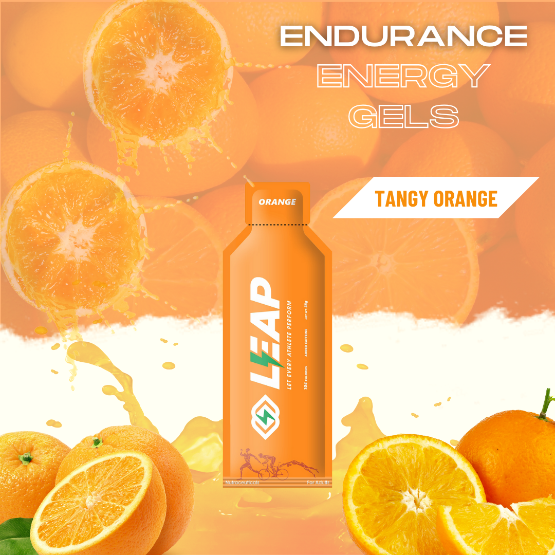 Pack of 12 Leap Energy Gels: Assorted Flavors of 4 Mango-4 Orange-4 Ginger