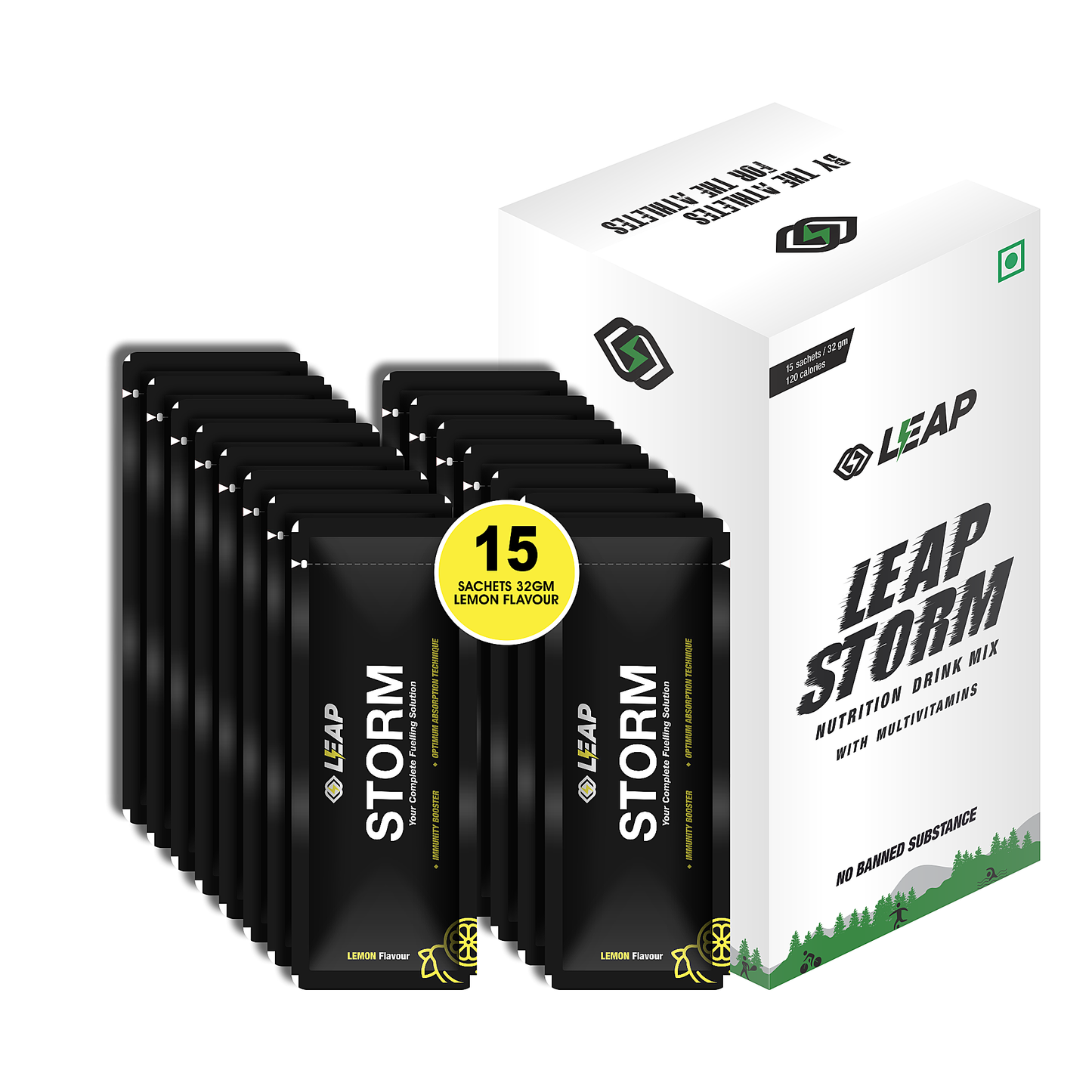 Leap Storm (Lemon Flavor) - Pack of 15 (32 g each)