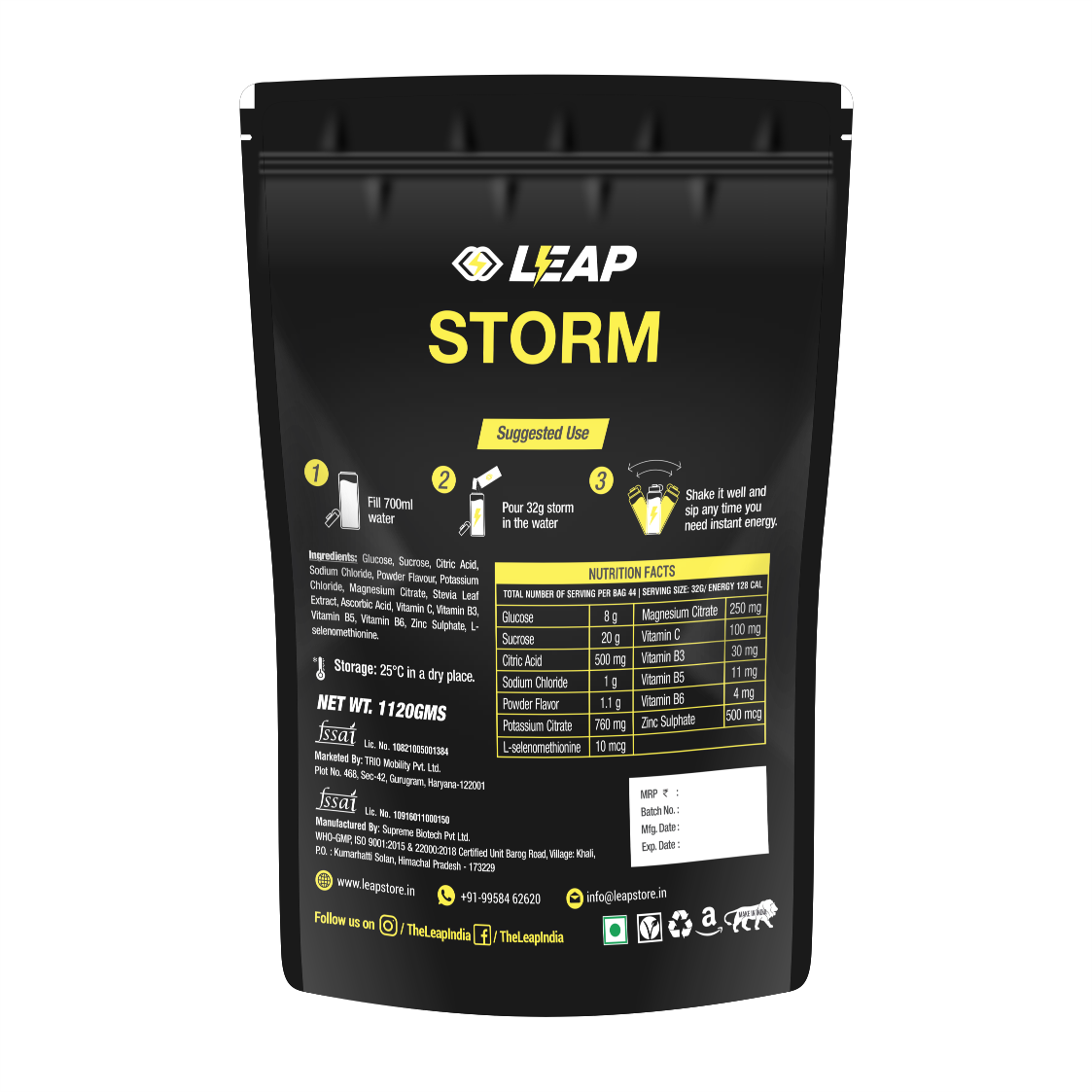 Leap Storm (Lemon Flavor): 1120 g