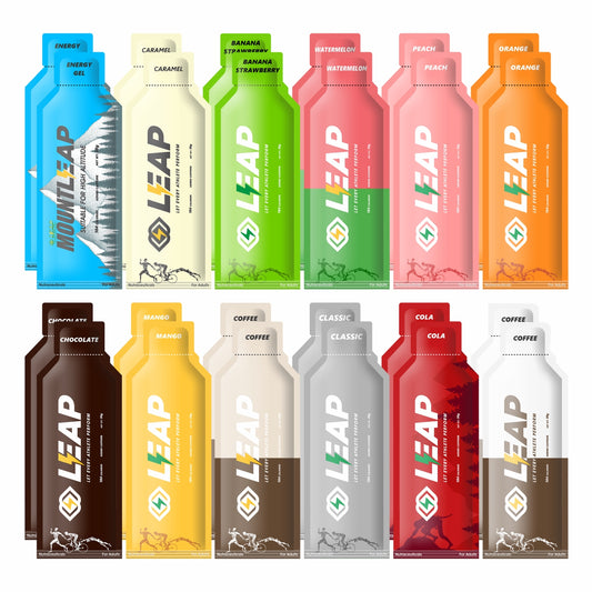 Leap Energy Gels Pack of 24, Variety Pack (12-Flavor)