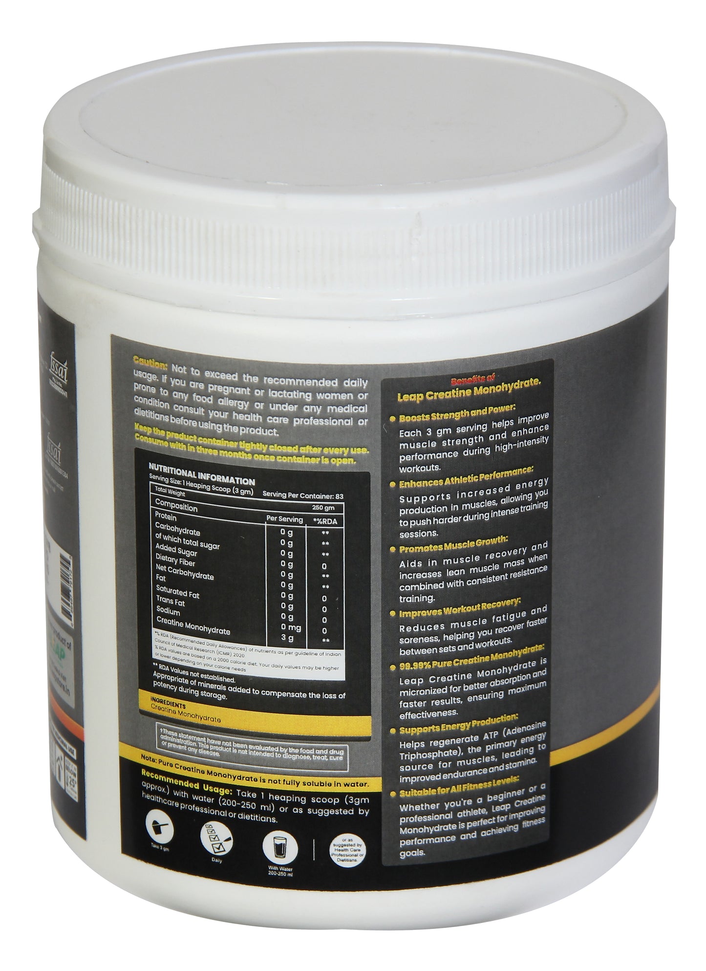 CREATINE MONOHYDRATE -250gm